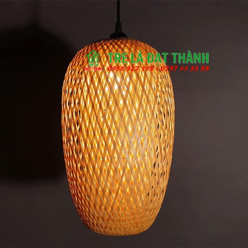 Đèn Bí Dài 2 Lớp Bằng Tre - DMT031